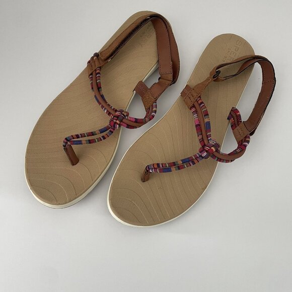 Sperry TopSider Seabrook Elsie Sandals Women’s Size 8.5 Multicolor T-Strap - Picture 2 of 6